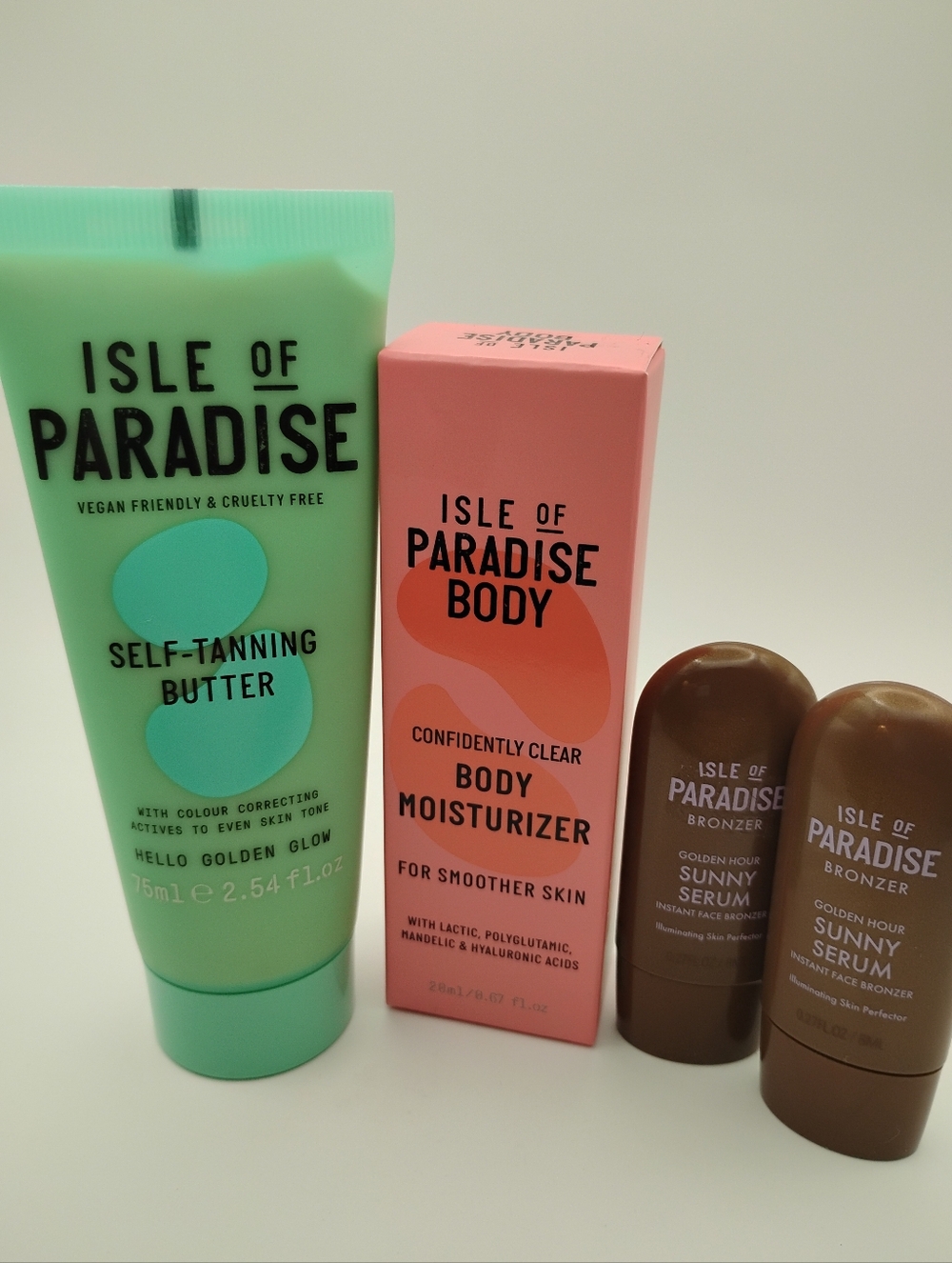 Isle of Paradise  Self Tanner & Moisturizer Bundle All Are Brand New